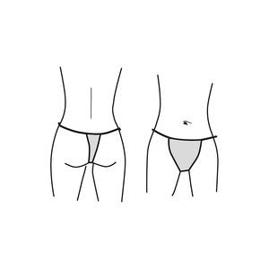 Damen Einweg String Tanga - 50 Stück/Pack